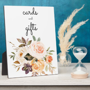 Blush & Peach Floral Cards & Gifts Unterzeichen As Fotoplatte