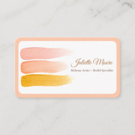 Blush Peach Makeup Artist Business Card Visitenkarte