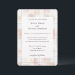 Blush Peach Squares Wedding Einladung<br><div class="desc">Blush Peach Squares Wedding</div>