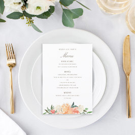 Blush Peach Wassercolor Farbgeblasene Farbe Menükarte