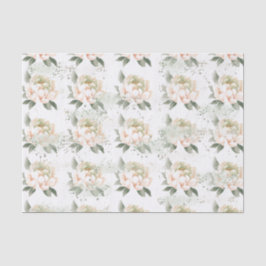 Blush Peachy Peonies Speckled Tissue Seidenpapier