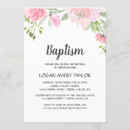 Blush Peonies Baptisse Einladung