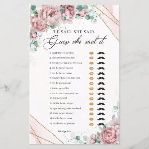 Blush peontus eucalyptus gold Er sagte, sie sagte