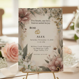 Blush Peony Eucalyptus Wedite Einladung