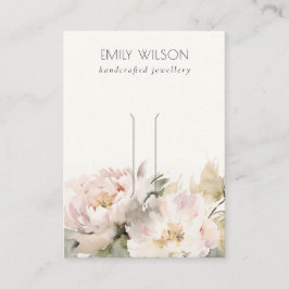 Blush Peony Floral Bunch Hairpin Jewelry Display Visitenkarte