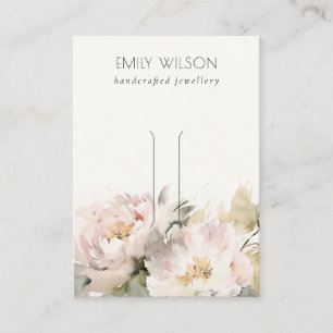 Blush Peony Floral Bunch Hairpin Juwelier Display Visitenkarte