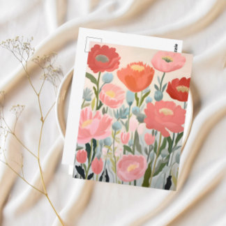 Blush Peonys Kunst und Kultur Postkarte