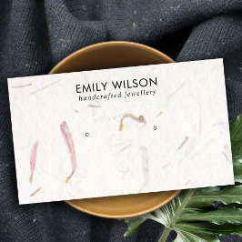 BLUSH PETAL HANDMADE PAPIER STUD EARRING DISPLAY VISITENKARTE