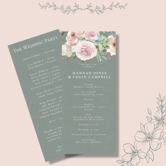 Blush Petals & Sage Succules Minimal botanisch Programm (Von Creator hochgeladen)