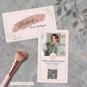 Blush Photo Logo Luxus-Hautpflege Make-up-Artist Visitenkarte