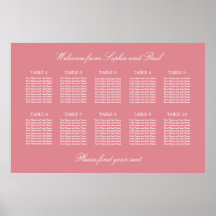 Blush Pink 10 Tabelle Hochzeitskartentabelle Poste
