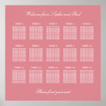 Blush Pink 15 Tabelle Hochzeitskartentabelle Poste
