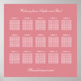 Blush Pink 15 Tabelle Hochzeitskartentabelle Poste Poster
