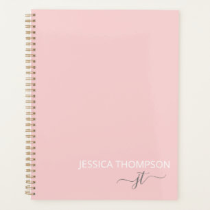 Blush Pink 2025 Einfache Script Name der Girly Mon Planer