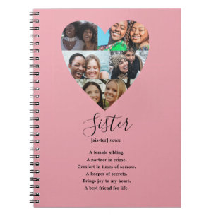 Blush Pink 5 Foto Herz Schwester Definition Notizblock