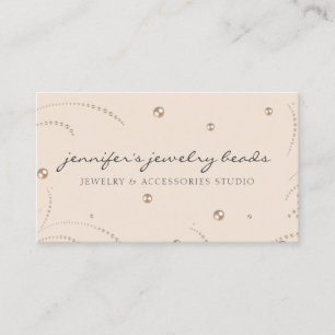 Blush Pink Accessoires Pearl Eleganter Schmuck Visitenkarte