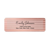 Blush Pink and Rose Gold Foil with Stripes