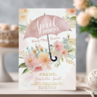 Blush Pink April Duschen bringen Mai Blume Schirm