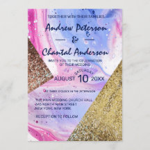 Blush Pink Aqua Blue Liquid Marble Glitzer Hochzei