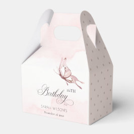 Blush Pink Aquarellbutterfly jedes Alter Geburtsta Geschenkschachtel