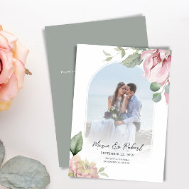 Blush Pink Arch Bläserne Hochzeit Elegante Save The Date