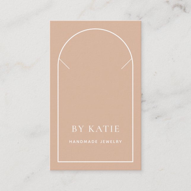 Blush Pink Arch Business-Netzwerkkarte Visitenkarte (Vorderseite)