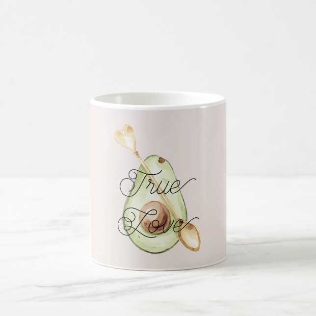 Blush Pink Avocado Heart Spoon  Kaffeetasse (Mittel)