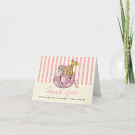 Blush Pink Baby Animals Baby Dusche Vielen Dank Dankeskarte