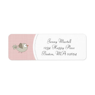 Blush Pink Baby Bird   Anschrift