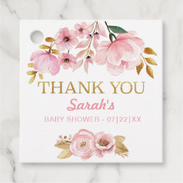 Blush Pink Babydusche Vielen Dank für Ihre Unterst Geschenkanhänger