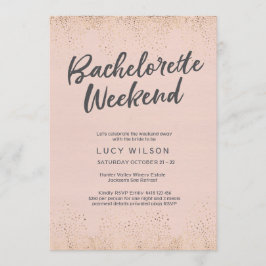Blush Pink Bachelorette Wochenende Einladung