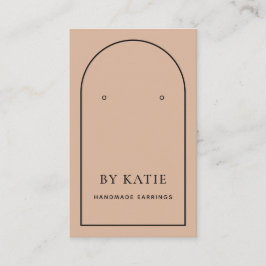Blush Pink & Black Arch Earring Display Card Visitenkarte