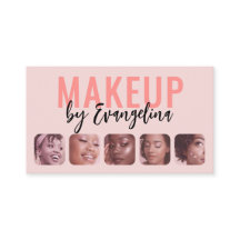 Blush Pink Black Script 5 Photo Makeup Artist