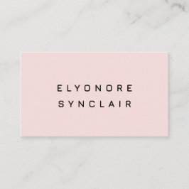 Blush Pink Black Script Lashes Visitenkarte