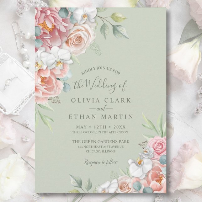 Blush Pink Bläschen Rustikale Hochzeitseinladung Einladung (Von Creator hochgeladen)