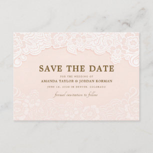 Blush Pink Bläserne Hochzeit speichern das Datum Save The Date
