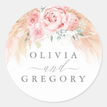 Blush Pink Bläserne Pampas Grass Wedding