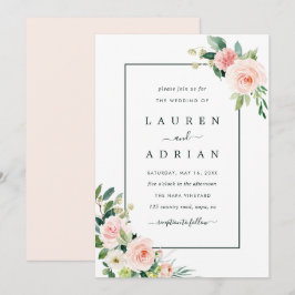 Blush Pink Bloom Wedding Einladung