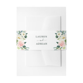 Blush Pink Bloom Wedding Einladungsbanderole