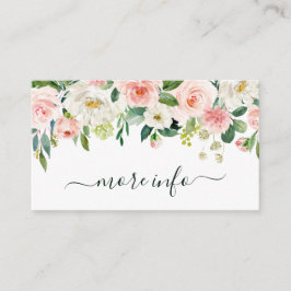 Blush Pink Bloom Wedding Mehr Infos Begleitkarte
