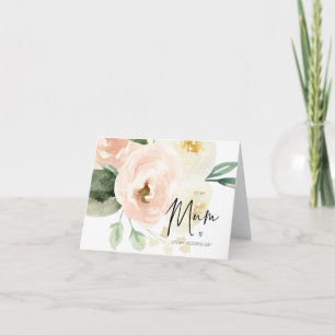 Blush Pink Bloral zu meiner Mutter am Hochzeitstag Karte