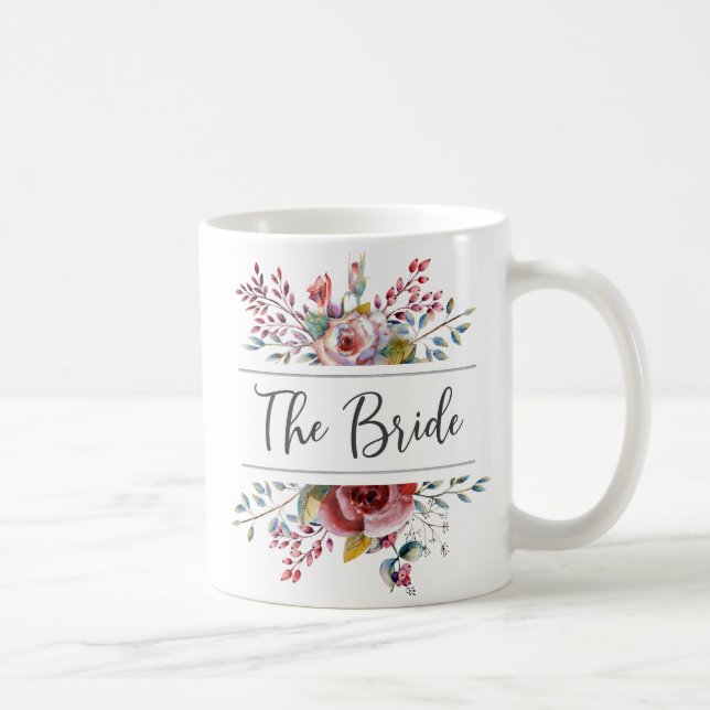 Blush Pink Blues Bouquet Die Tasse des Britischen  (Rechts)