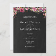 Blush Pink Blues Hochzeitsempfang mit Chalkboard