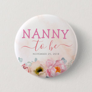 Blush Pink Blume Niedlich Kinderdusche machen Button