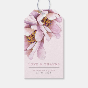 Blush Pink Blumenblume Gaben Tags Geschenkanhänger
