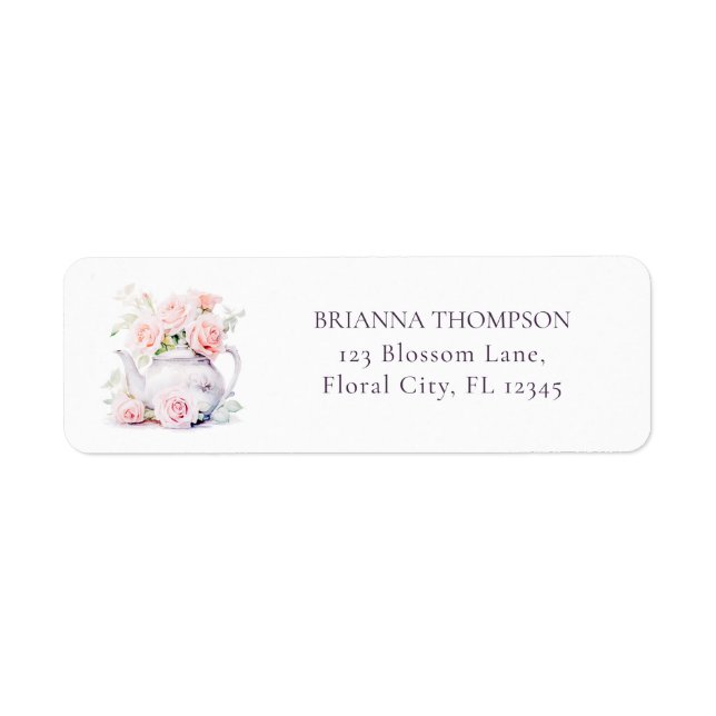 Blush Pink Blumenkohl Teekanne Brautparty Tee Part (Vorne)
