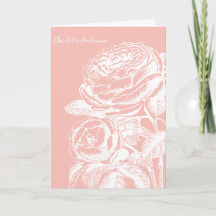 Blush Pink Blumenstrauß Kunst, Dichtung und Musik  Karte