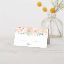 Blush Pink Blütenblütenblütenblume Hochzeit Platzkarte