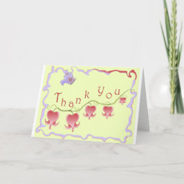 Blush Pink Blutung Herz Danke Karte