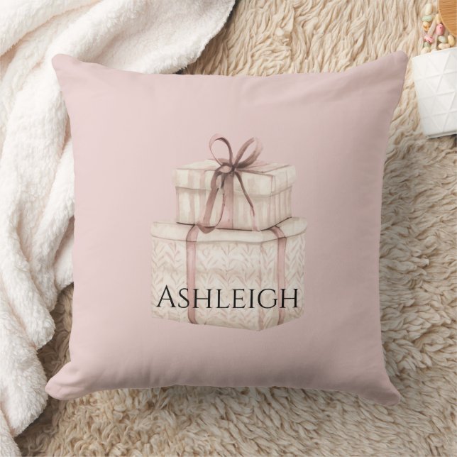 Blush Pink Boho Geschenke Kissen (Decke)